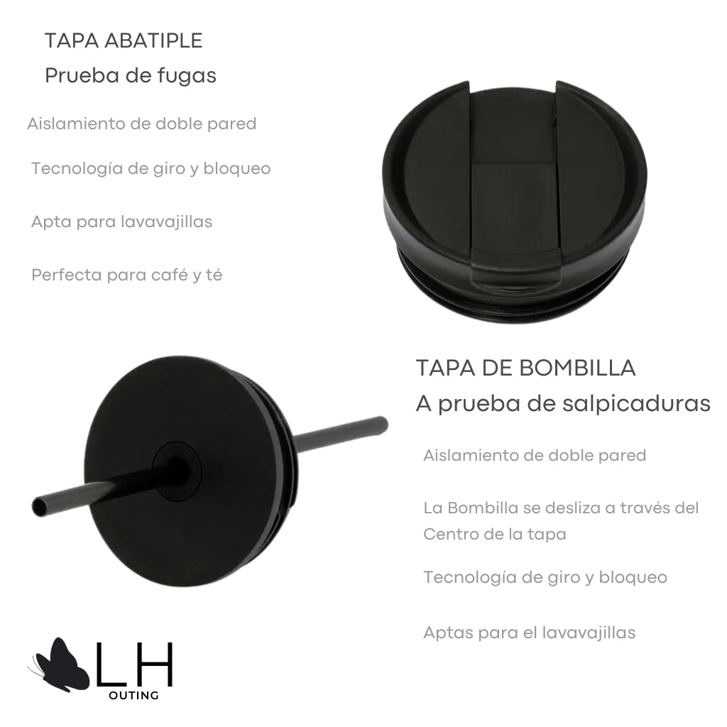 Vaso Térmico 460ml + 2 Tapas
