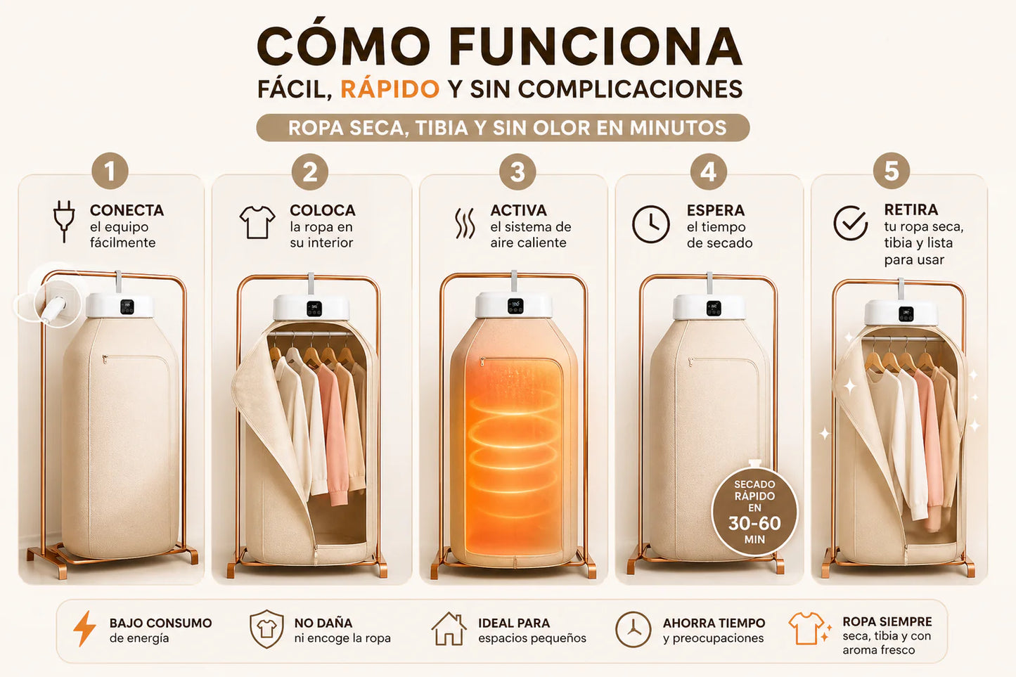 1 Secador de Ropa + 1 de Zapatillas Pack 2 en 1